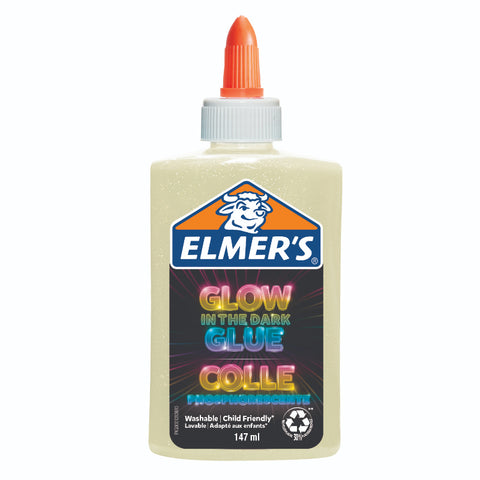 ELMERS GLOW GLUE NATURAL 147ML 1 PC--ايلميرز سائل غراء طبيعي مشع حبة 147مل