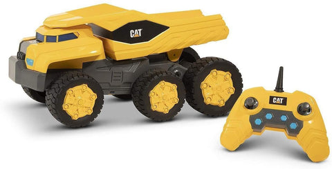 Cat Massive Mover Remote Control Dump Truck Realistic Construction Toy, Yellow--شاحنة نقل ضخمة تعمل بالتحكم عن بعد من كات، لعبة بناء واقعية، باللون الأصفر