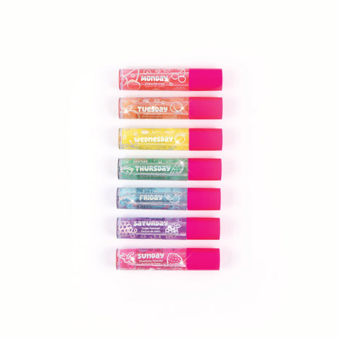 3C4G Days of the week rollerball lip gloss set-- مجموعة ملمع الشفاه رولربال أيام الأسبوع