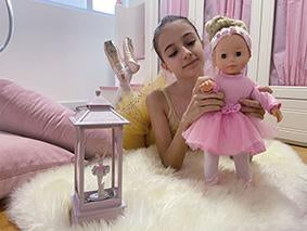 BAMBOLINA 40CM MOLLY BALLERINA DOLL WITH--دمية راقصة باليه بامبولينا مولي 40 سم مع