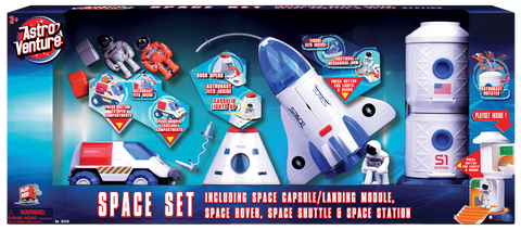 Astro Venture Space Set (Capsule, Space Rover, Shuttle, Space Station)--مجموعة العاب محطة فضائية