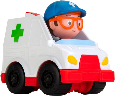 Blippi - Mini Vehicle Toy Ambulance--سيارة اسعاف صغيرة - الاصدار الرابع من بليبي