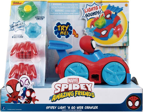 Spidey N Friends - Deluxe Feature Vehicle (Spidey Light N Go Web Crawler)--سبايدي - مركبة مميزة و مضيئة