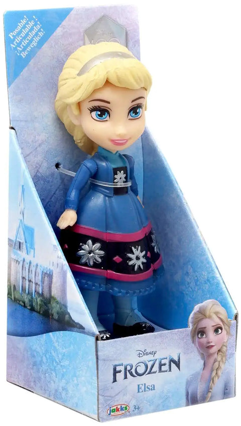 Disney Frozen Posable Elsa 3-Inch Mini Figure [Blue Dress]--ديزني برينسيس ميني دميه صغيره 3 بوصة