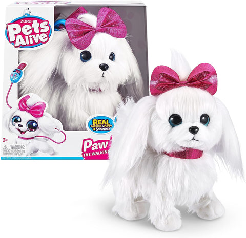 Zuru Pets Alive Lil' Paw Paw The Walking Puppy Robotic Toy, Electronic Plush, by ZURU--لعبة الجرو الالي الالكتروني من زورو بيتس الايف