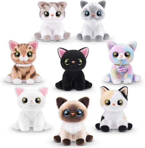 ZURU Pet's Smitten Kitten's Interactive Plush Assorted, Small--زورو دمية قطيفة تفاعلية متنوعة من بيتس سميتن كيتنز