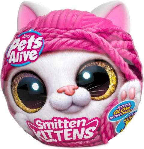 ZURU Pet's Smitten Kitten's Interactive Plush Assorted, Small--زورو دمية قطيفة تفاعلية متنوعة من بيتس سميتن كيتنز