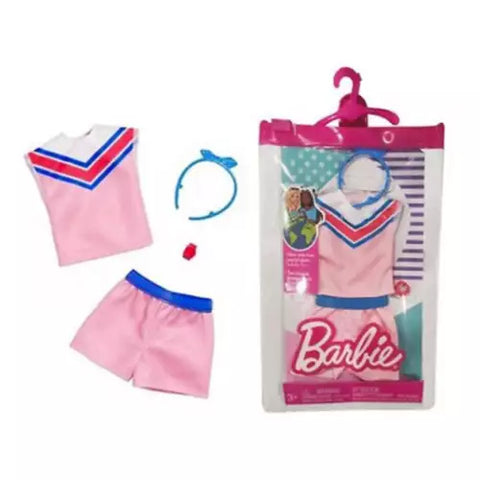 Barbie  Fashion Assortment of Doll Clothes, 1 Outfit & 2 Accessories for Barbie  Dolls, Gift for Kids 3 to 8 Years Old--مجموعة الملابس والإكسسوارات لدمية Barbie®‎