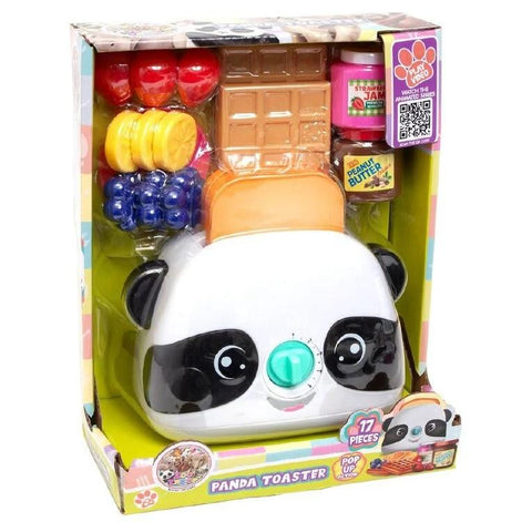 PANDA TOASTER WITH 2 SLICES OF TOAST AND LOTS OF ACCESSORIES--لعبة محمصة باندا مع العديد من الملحقات