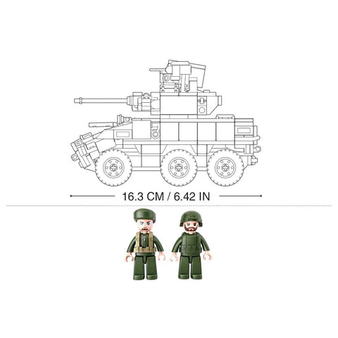 Sluban Model bricks-EBRC 6*6 Wheeled Infantry C--سلوبان قطع تركيب سيارة قتالية بعجلات