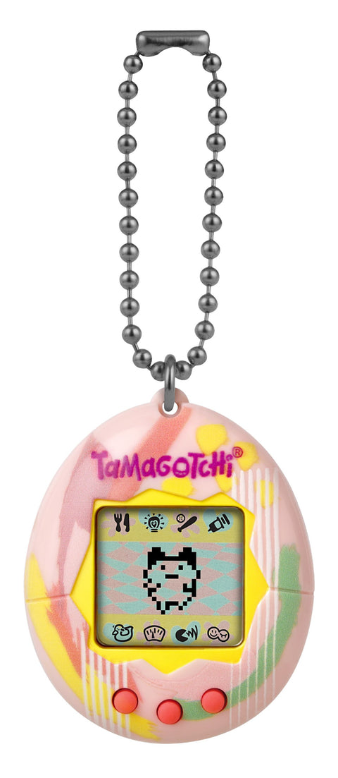 TAMAGOTCHI Original Bandai Tamagotchi Art Style Shell with Chain - The Original Virtual Reality Pet Pink--لعبة بانداي الاصلي في هيكل بتصميم فني مع سلسلة من تاماجوتشي، الحيوان الاليف الافتراضي الاصلي، طراز ، لون بينك