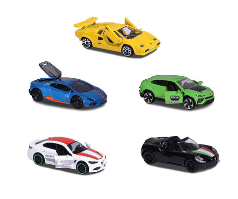 Majorette Dream Cars Italy, 5 Pieces Giftpack--داي كاست - مجموعة5سيارات الحلم الايطالية