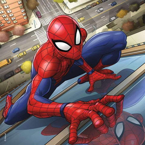 Ravensburger Marvel Spider-Man, 3x 49 piece Jigsaw Puzzles--لعبة ألغاز رافينسبرجر مارفل سبايدر مان، 3 في 49 قطعة