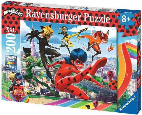 Ravensburger Miraculous 200 Piece Jigsaw Puzzle for Kids--ريفينز بيرغر احجية جيغسو ميراكيلوس 200 قطعة للاطفال