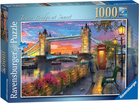 Ravensburger Tower Bridge at Sunset 1000 pcs--جسر برج ريفينز بيرغر عند غروب الشمس قطعه1000