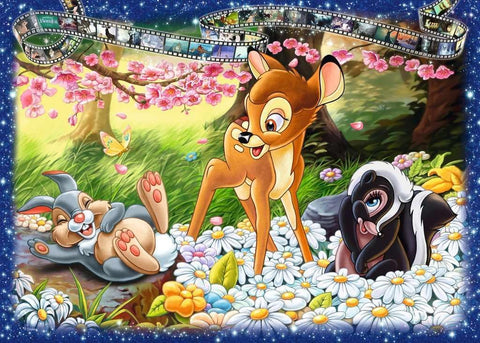 Ravensburger Disney Bambi Collector's Edition 1000 Piece Puzzle  Every Piece is Unique, Soft click Technology Means Pieces Fit Together --ريفينز بيرغر بازل ديزني بامبي 1000 قطعة ، كل قطعة فريدة من نوعها، تقنية سوفت كليك تعني قطع تناسب بعضها