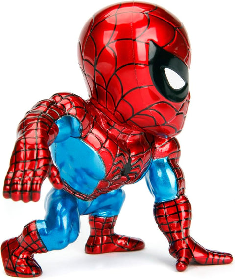 Jada Marvel Metalfigs Classic Spiderman Figure, 4 Inch Height, Blue/Red--مجسم شخصية سبايدرمان كلاسيك من جادا