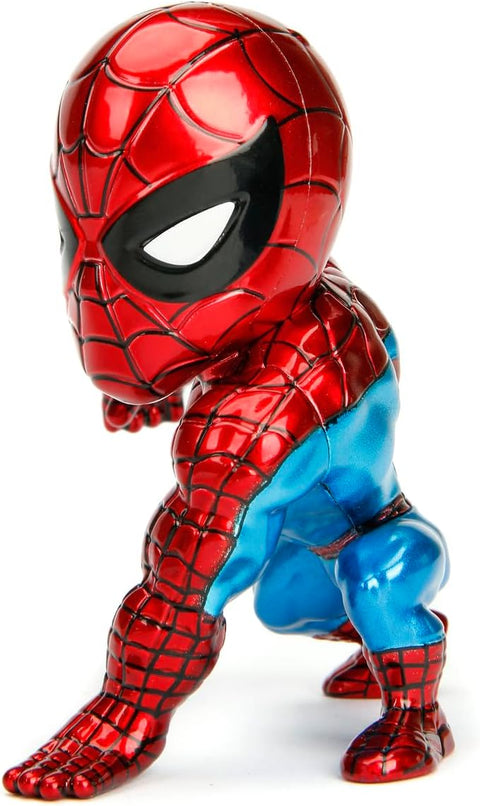 Jada Marvel Metalfigs Classic Spiderman Figure, 4 Inch Height, Blue/Red--مجسم شخصية سبايدرمان كلاسيك من جادا