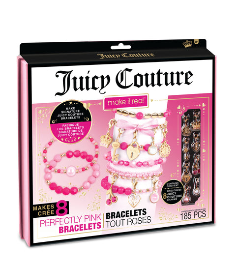 Make It Real Juicy Couture Perfectly Pink Bracelets--مجموعة صنع الاساور الزهرية المثالية من ميك ات ريل