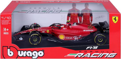 Bburago 1:18 2022 Ferrari F1-75--مجسم سيارة فيراري F1-75 موديل 2022 بمقياس 1:18