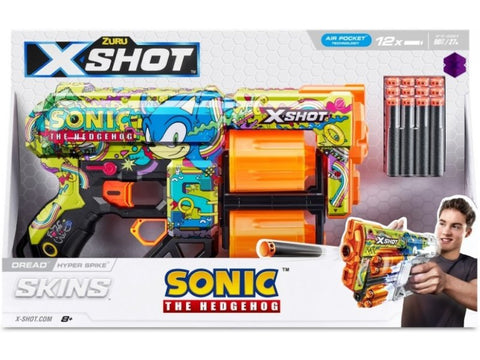 X-Shot Skins Dread Sonic (12 Darts) Open Box,Bulk--إكس شوت سكينز دريد سونيك (12 سهم) صندوق مفتوح، حجم كبي