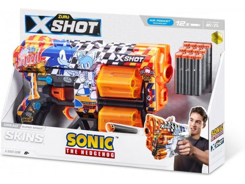 X-Shot Skins Dread Sonic (12 Darts) Open Box,Bulk--إكس شوت سكينز دريد سونيك (12 سهم) صندوق مفتوح، حجم كبي