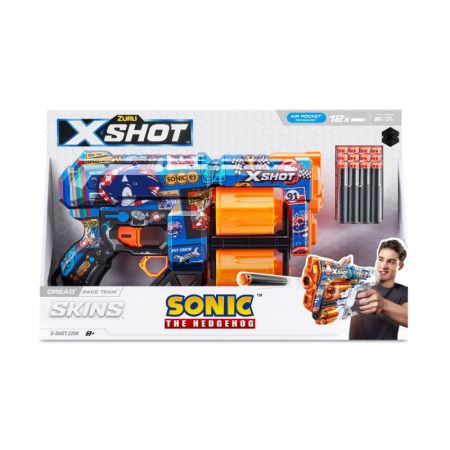 X-Shot Skins Dread Sonic (12 Darts) Open Box,Bulk--إكس شوت سكينز دريد سونيك (12 سهم) صندوق مفتوح، حجم كبي