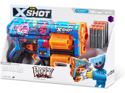 X-Shot Skins Dread (12 Darts) Poppy Playtime S1--اكس شوت جلود الرهبة (12 سهمًا) وقت لعب الخشخاش 1