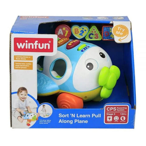 Winfun Sort ’N Learn Pull Along Plane--لعبة الطائرة التفاعلية