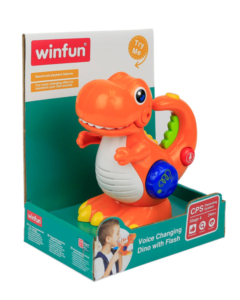 Winfun Voice Changing Dino With Flash--لعبة ديناصور تغيير الأصوات