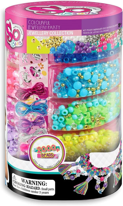 Tasia Colourful Jewellery Party Set for Girls, Multicolor--مجموعة صنع اكسسوارات حفلات ملونة للبنات من تاسيا - متعددة الالوان