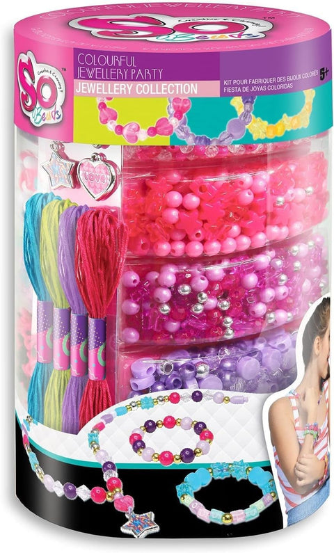 Tasia Colourful Jewellery Party Set for Girls, Multicolor--مجموعة صنع اكسسوارات حفلات ملونة للبنات من تاسيا - متعددة الالوان