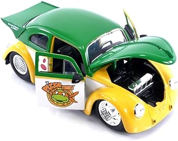 Jada Turtles 1959 VW Drag Beetle 1:24--جادا ترتلز 1959 فولكس فاجن دراج بيتل 1:24