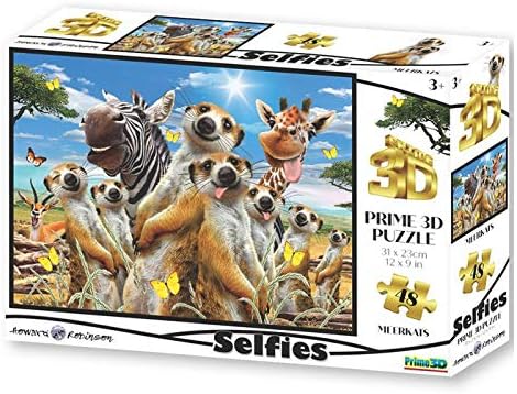 PRIME 3D MEERKAT SELFIE 48PC--برايم 3 ميركات سيلفي 48 قطعة