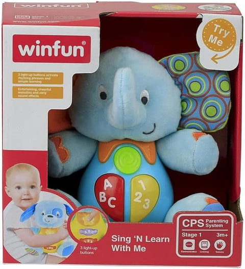 Winfun Sing 'N Learn With Me - Timber the Elephant --لعبة الفيل التعليمية والموسيقية للاطفال