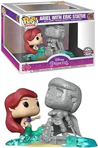 Funko Pop Moment! Disney: Ultimate Princess- Ariel & Statue Eric (Exc), Multi Color--فانكو بوب دمية الاميره أرييل وتمثال اريك الوان متعدده