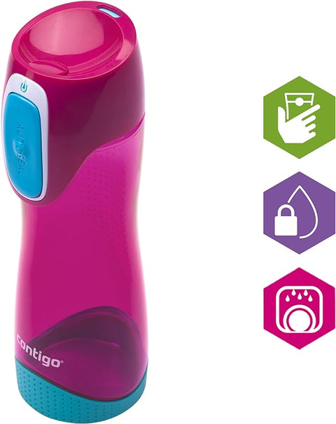 Contigo Autoseal Swish Water Bottle, 500-Pink--كونتيجوزمزمية 500مل ازرق موف 2095343