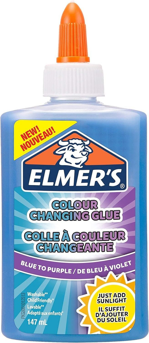 ELMERS color change Glue Blue 147ml--ايلميرز س.غراءمتغيراللون ازرق-بنفسجي147م