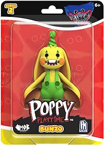 Poppy Playtime - Bunzo Bunny Action Figure (5" Tall Posable Figure, Series 2) --مجسم شخصية بونزو باني من بوبي بلاي تايم، مجسم بطول 12.7 سم قابل لاتخاذ الوضعيات، السلسلة 2