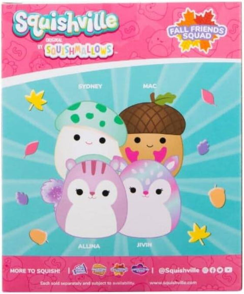 Squishville by Original Squishmallows Fall Friends Squad Plush--سكويشفيل من القطيفة الأصلية سكويشمالوز فال فريندز سكواد