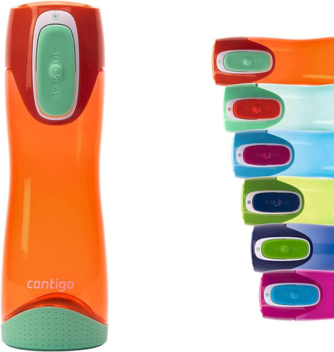 Contigo Autoseal Swish Water Bottle, 500-Orange--كونتيجوزمزمية 500مل بنك خوخي 2095117