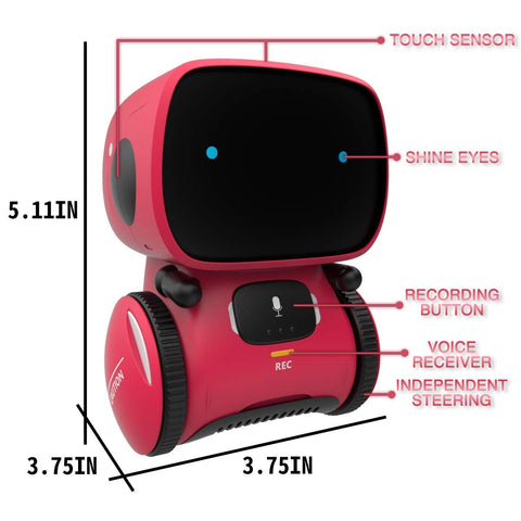 YODO AT- SMART ROBOT RED COLOR--روبوت ذكي باللون الأحمر