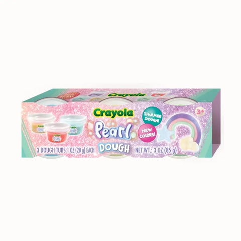 Crayola Pearl Dough 3 pk x 1 oz - Assorted color may vary--عجينة كرايولا بيرل 3 قطع في 1 أونصة - عدة الوان