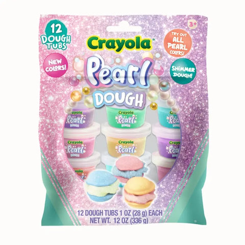 Crayola Pearl Dough 12pk x 1oz--عجينة كرايولا بيرل 12 قطعة × 1 أونصة