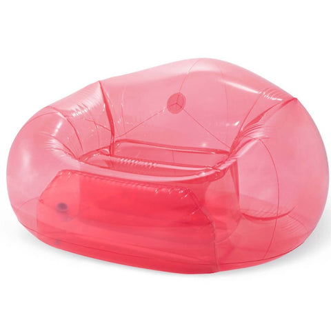 INTEX TRANSPARENT PINK BEANLESS BAG CHAIR--إنتكس كرسي وردي شفاف