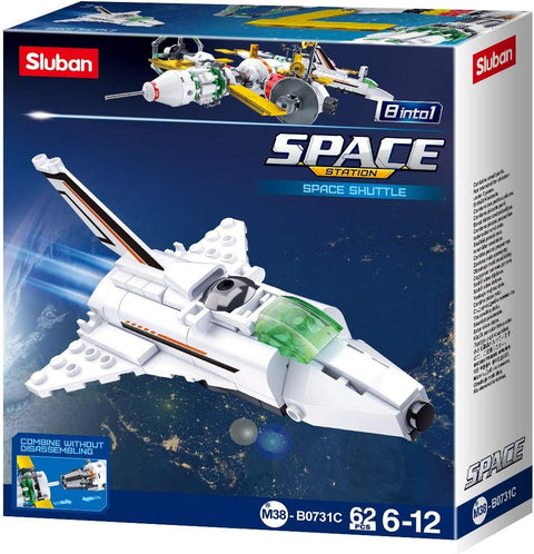 Sluban Space Series International Space Station Building Blocks 8 in 1 511 PCS -- مكعبات بناء محطة الفضاء الدولية من سلسلة سلوبان الفضائية 8 في 1، 511 قطعة