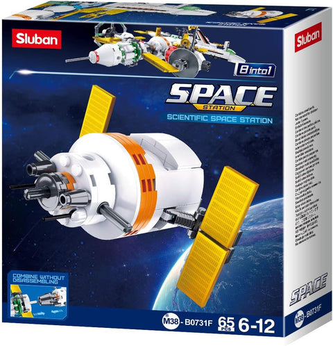 Sluban Space Series International Space Station Building Blocks 8 in 1 511 PCS -- مكعبات بناء محطة الفضاء الدولية من سلسلة سلوبان الفضائية 8 في 1، 511 قطعة