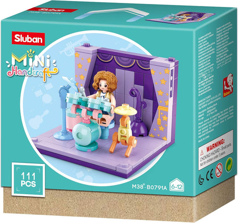 Sluban Mini HandCraft Series - Instruments Building Blocks (8 in One Display Box) Mini Figures--سلسلة سلوبان للحرف اليدوية الصغيرة - مكعبات بناء الأدوات (8 في صندوق عرض واحد) شخصيات صغيرة