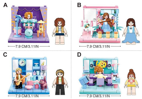 Sluban Mini HandCraft Series - Instruments Building Blocks (8 in One Display Box) Mini Figures--سلسلة سلوبان للحرف اليدوية الصغيرة - مكعبات بناء الأدوات (8 في صندوق عرض واحد) شخصيات صغيرة