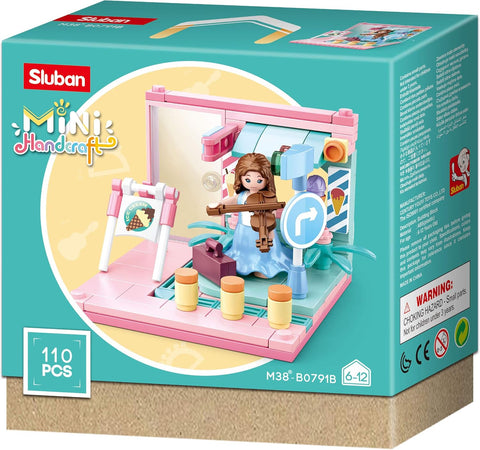 Sluban Mini HandCraft Series - Instruments Building Blocks (8 in One Display Box) Mini Figures--سلسلة سلوبان للحرف اليدوية الصغيرة - مكعبات بناء الأدوات (8 في صندوق عرض واحد) شخصيات صغيرة